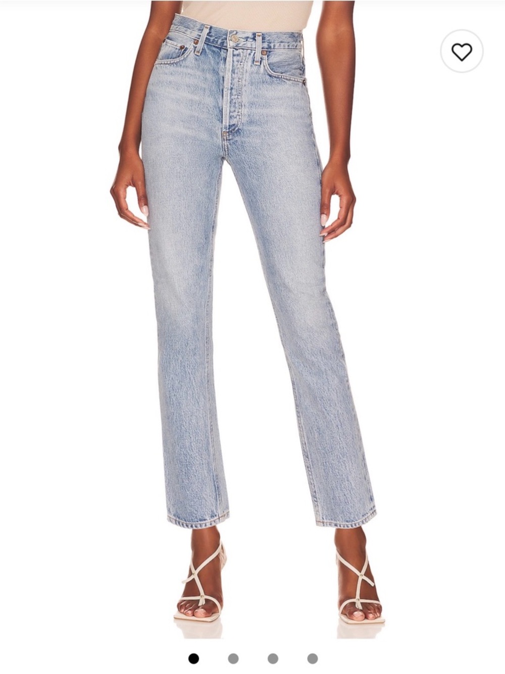 Agolde Riley High Rise Straight Crop Jeans in Renewal - Picture 2 of 7